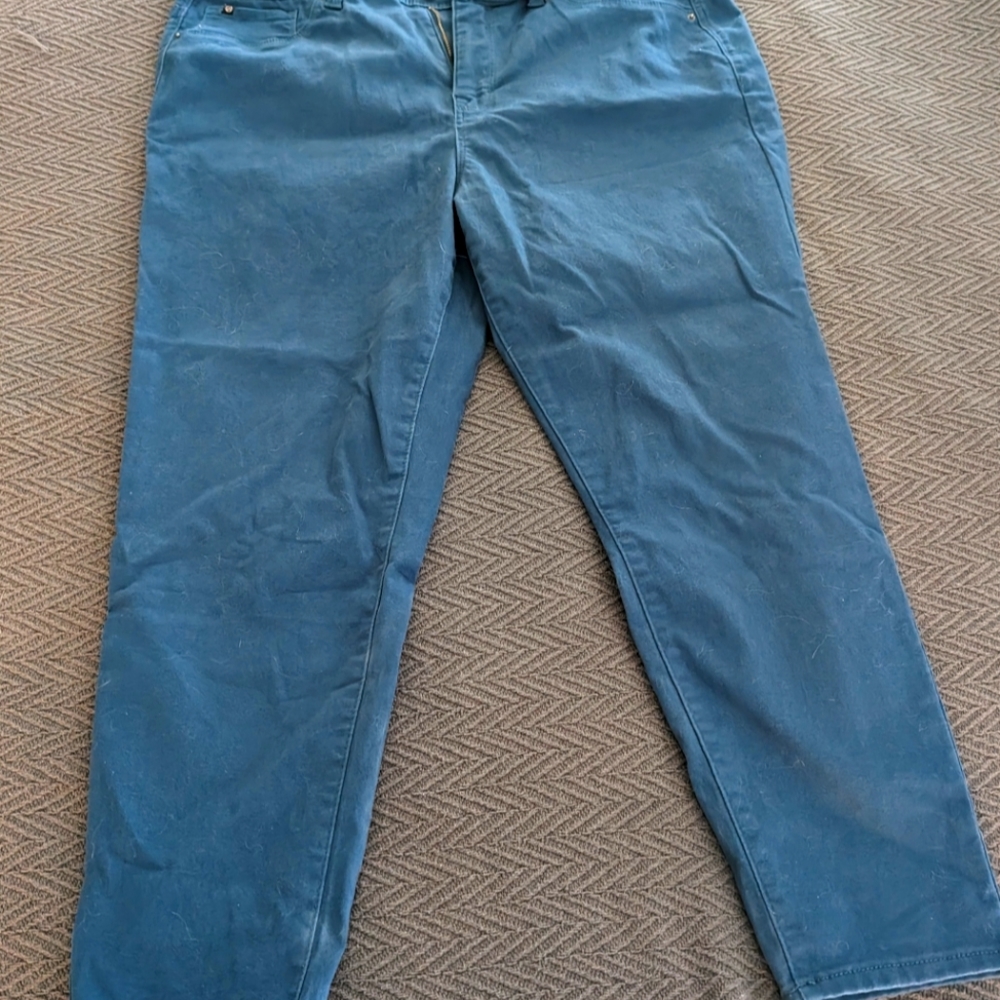Ankle length trousers. Teal size 20W